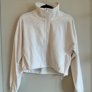 Elastic waist athletic zip up